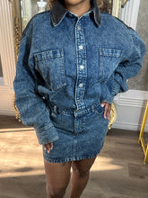 Load image into Gallery viewer, Blocked Denim Mini Dress
