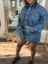 Load image into Gallery viewer, Blocked Denim Mini Dress
