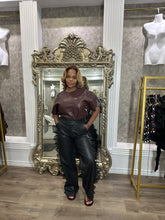 Load image into Gallery viewer, Leather Ruffle Pants
