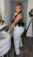 Load image into Gallery viewer, Feather Trim Halter Top
